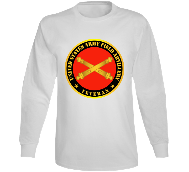 Army - US Army Field Artillery Veteran w Branch Long Sleeve