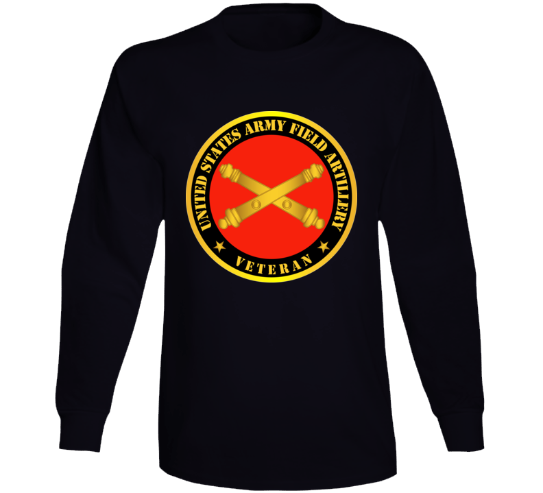 Army - US Army Field Artillery Veteran w Branch Long Sleeve