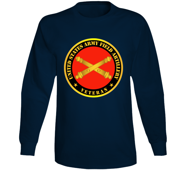 Army - US Army Field Artillery Veteran w Branch Long Sleeve