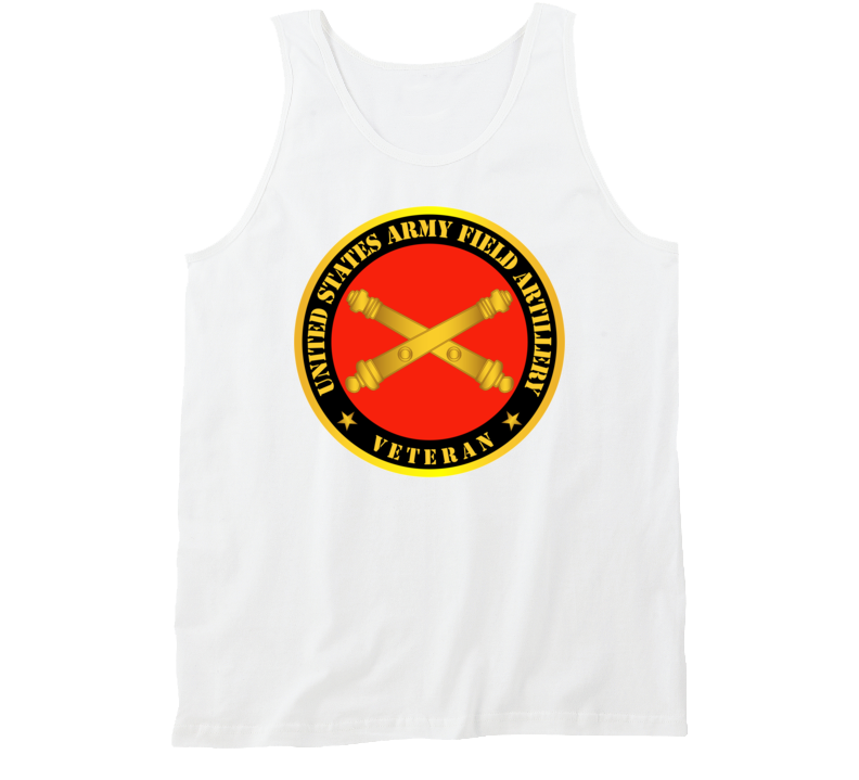 Army - US Army Field Artillery Veteran w Branch Tanktop