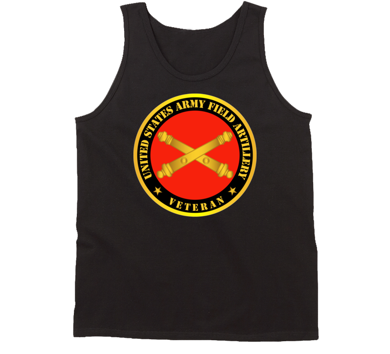 Army - US Army Field Artillery Veteran w Branch Tanktop