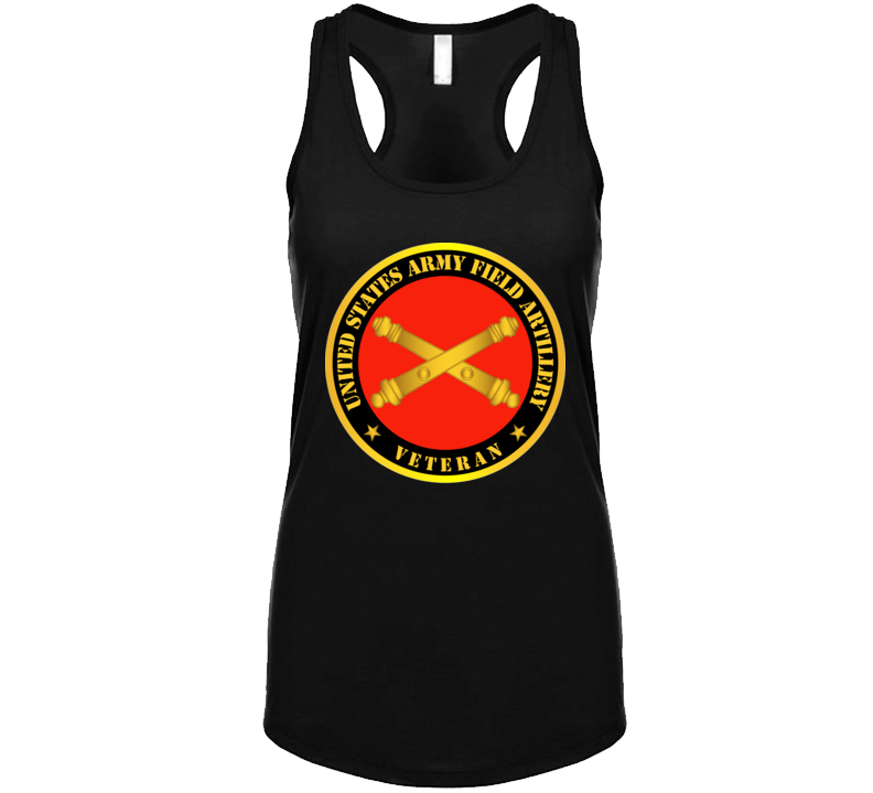 Army - US Army Field Artillery Veteran w Branch Tanktop