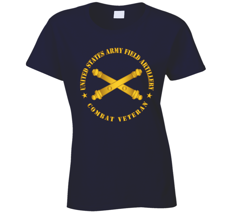 Army - US Army Field Arty Combat Vet Branch wo BackGrnd T Shirt