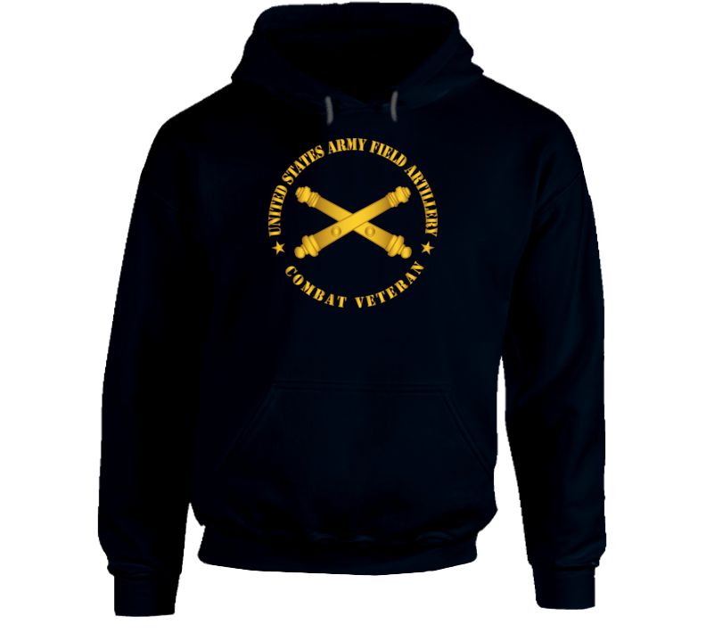 Army - US Army Field Arty Combat Vet Branch wo BackGrnd Hoodie