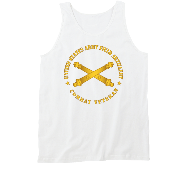Army - Us Army Field Arty Combat Vet Branch Wo Backgrnd Tanktop