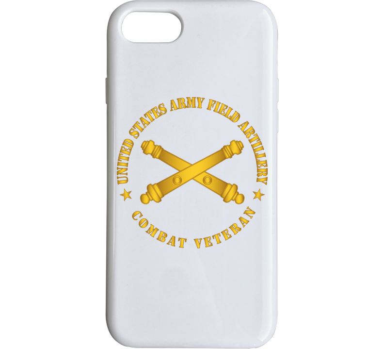 Army - US Army Field Arty Combat Vet Branch wo BackGrnd Phone Case