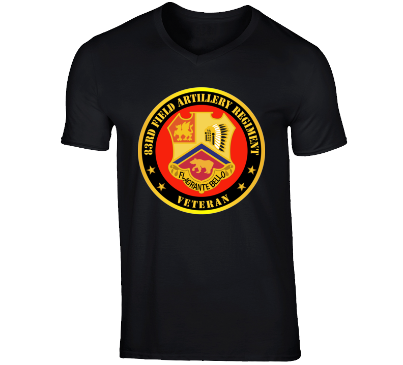 Army - 83rd Filed Artillery Regiment Veteran W Branch T Shirt