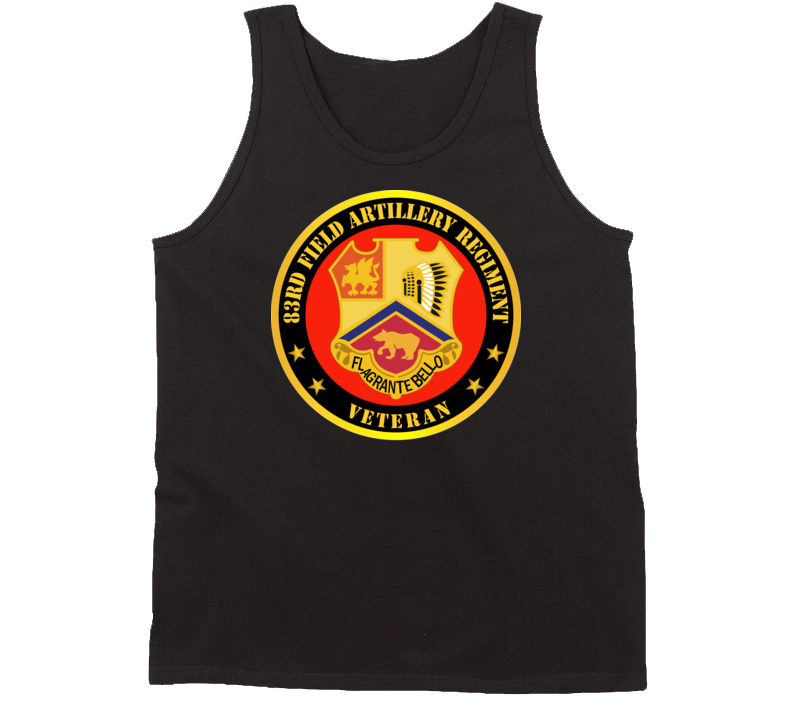 Army - 83rd Filed Artillery Regiment Veteran W Branch Tanktop