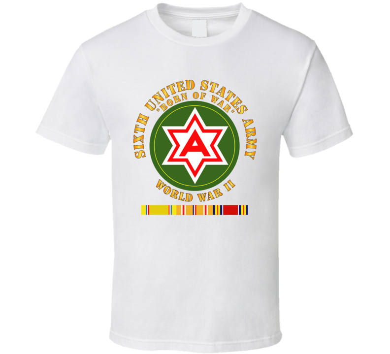Army - 6th United States Army - Wwii W Pac Svc T Shirt