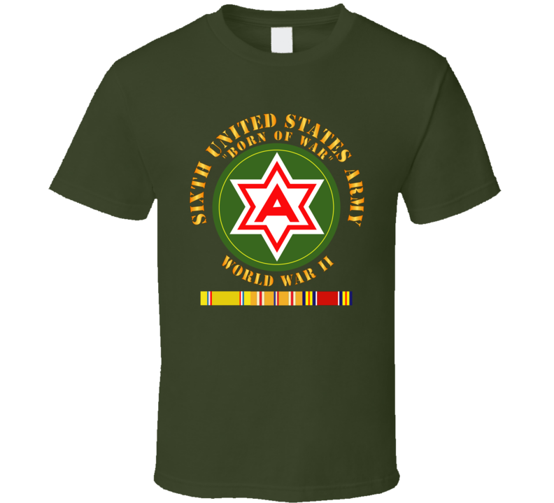 Army - 6th United States Army - Wwii W Pac Svc T Shirt
