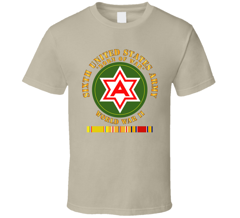 Army - 6th United States Army - Wwii W Pac Svc T Shirt