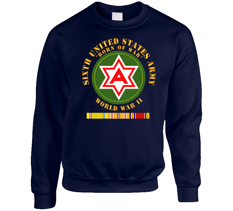 Army - 6th United States Army - Wwii W Pac Svc Crewneck Sweatshirt