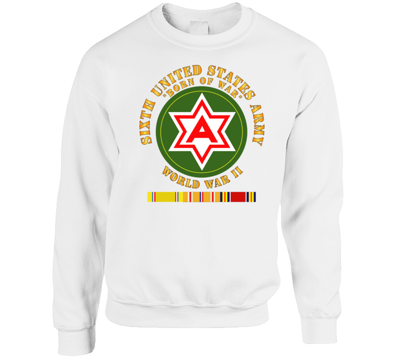 Army - 6th United States Army - Wwii W Pac Svc Crewneck Sweatshirt
