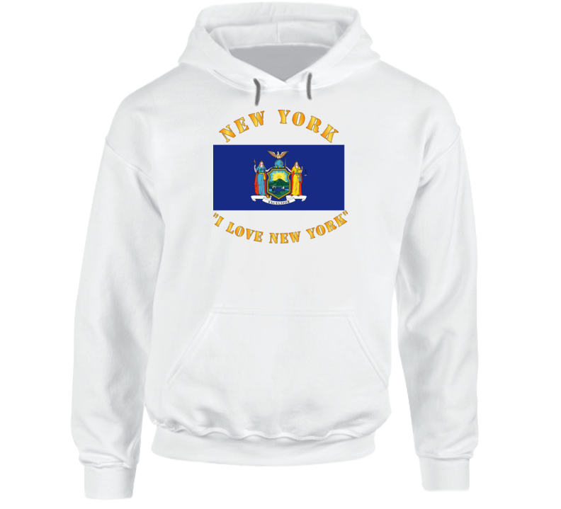 Flag - New York - I Love New York Hoodie