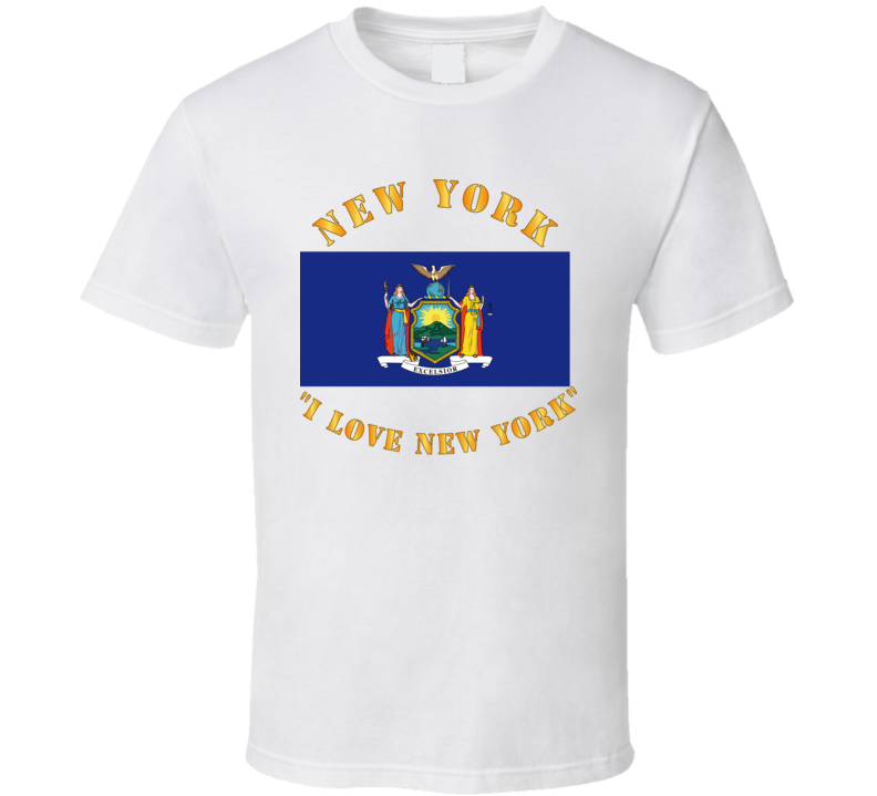 Flag - New York - I Love New York T Shirt