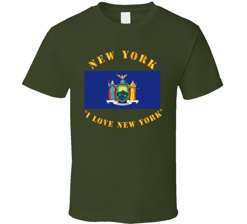 Flag - New York - I Love New York T Shirt