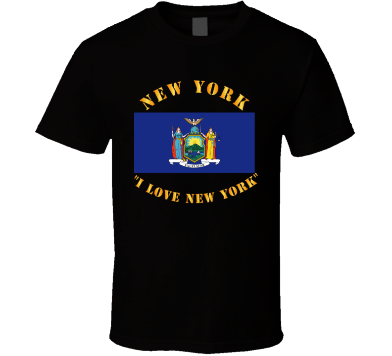 Flag - New York - I Love New York T Shirt