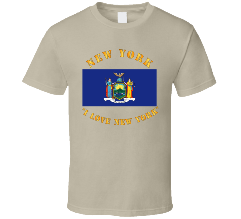 Flag - New York - I Love New York T Shirt