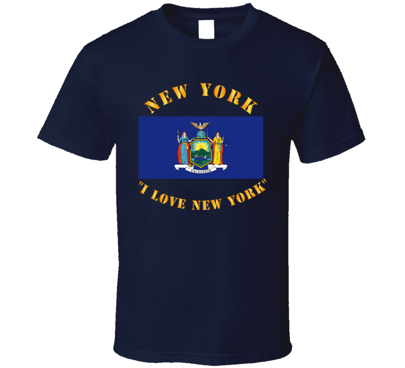 Flag - New York - I Love New York T Shirt