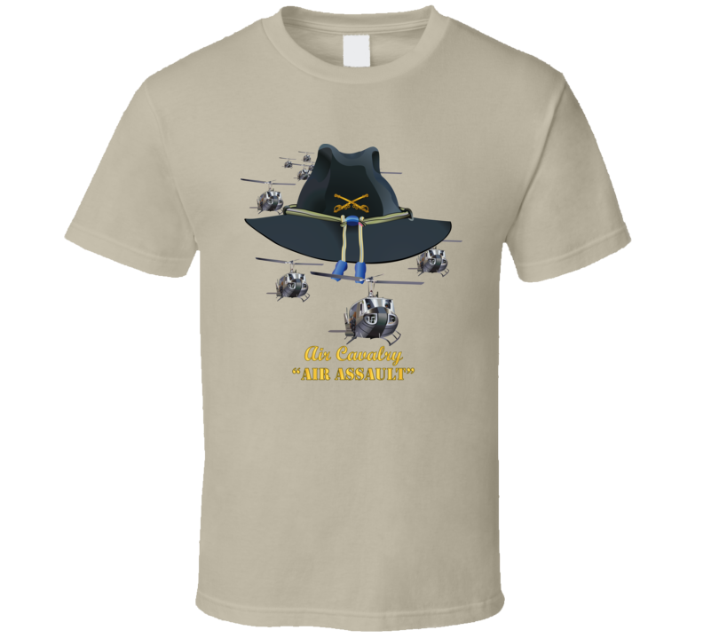 Army - Cavalry Hat - Air Assault  w Branch w Slicks T Shirt