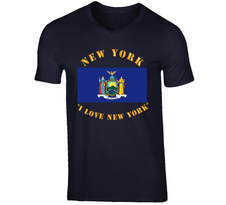 Flag - New York - I Love New York T Shirt