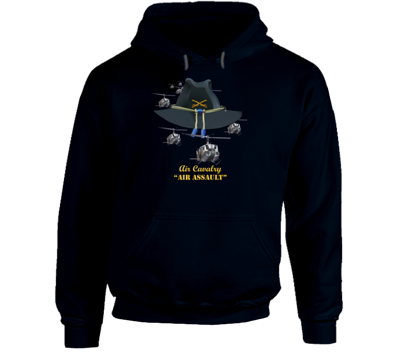Army - Cavalry Hat - Air Assault  w Branch w Slicks Hoodie