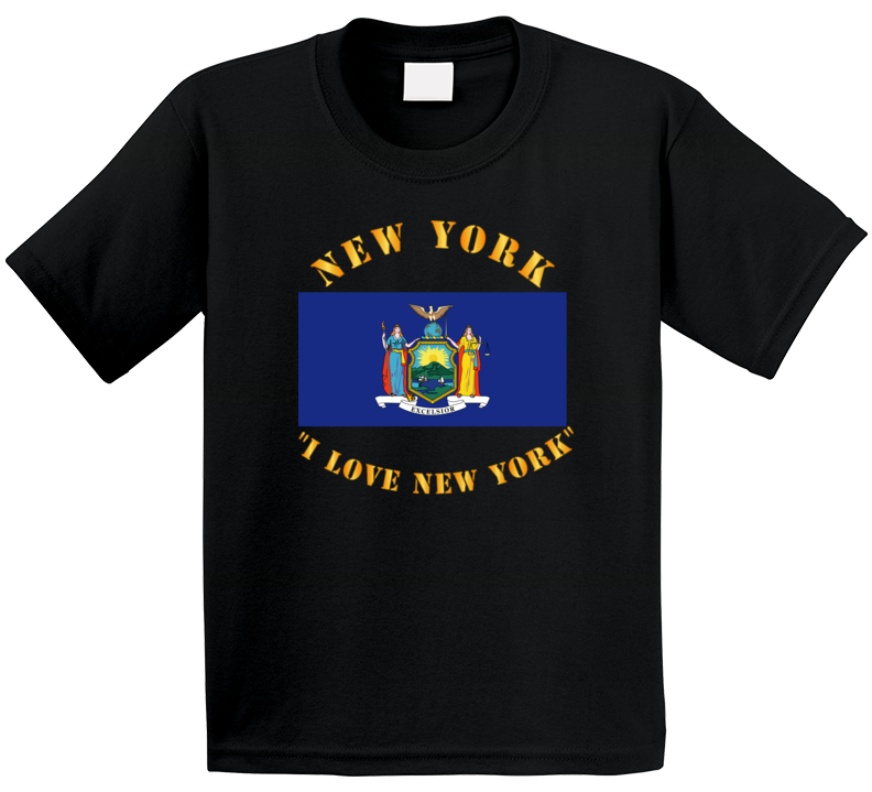 Flag - New York - I Love New York T Shirt