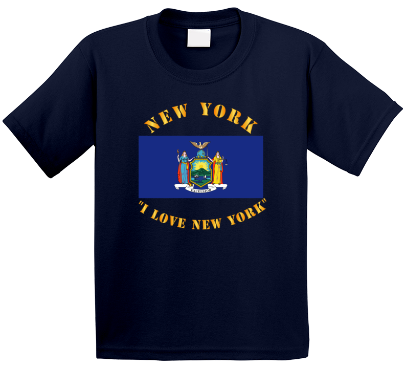 Flag - New York - I Love New York T Shirt