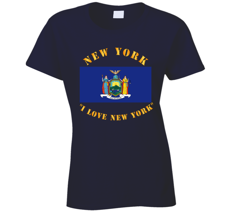 Flag - New York - I Love New York T Shirt