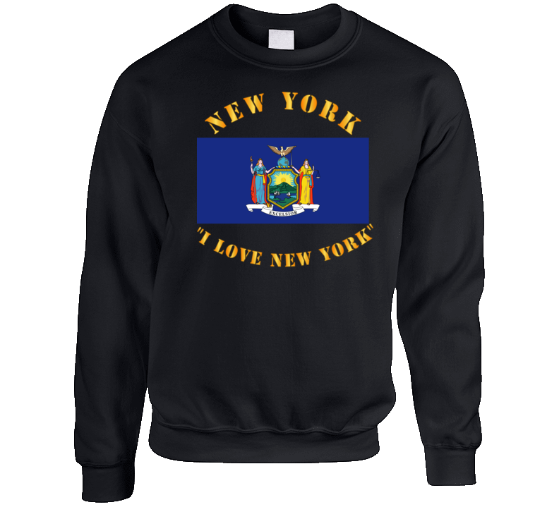 Flag - New York - I Love New York Crewneck Sweatshirt
