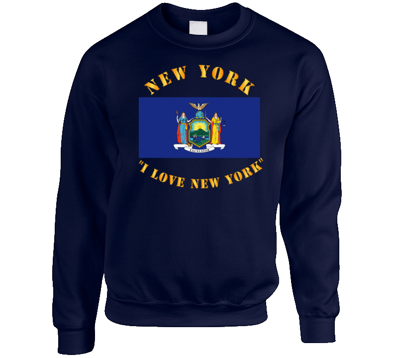 Flag - New York - I Love New York Crewneck Sweatshirt