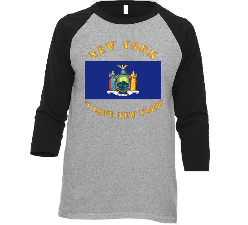 Flag - New York - I Love New York T Shirt