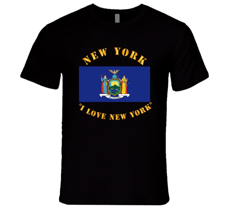 Flag - New York - I Love New York T Shirt