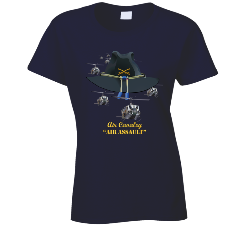 Army - Cavalry Hat - Air Assault  w Branch w Slicks T Shirt