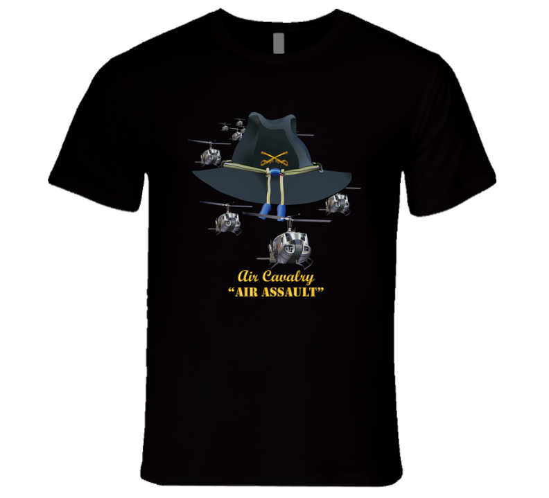 Army - Cavalry Hat - Air Assault  w Branch w Slicks T Shirt
