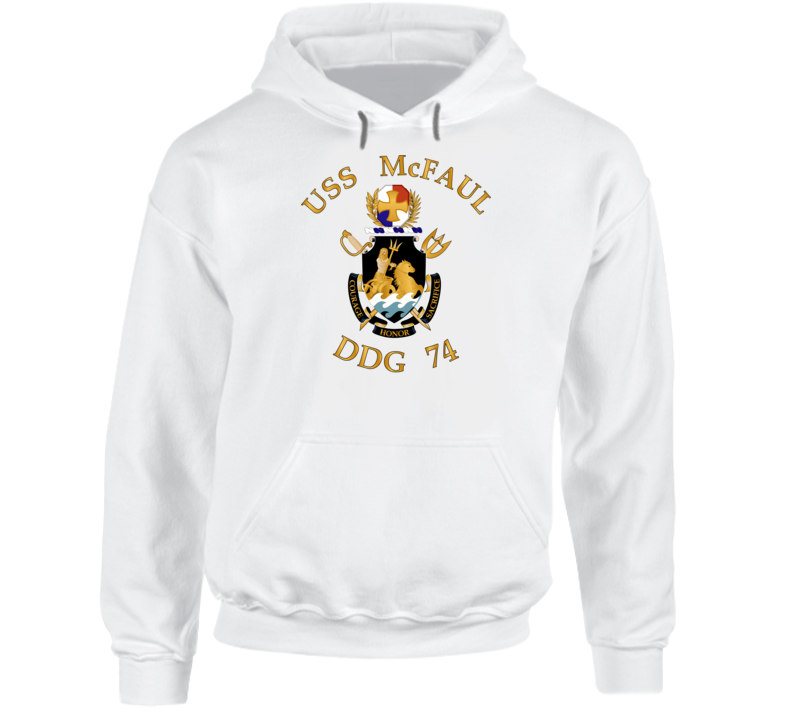 Navy - Uss Mcfaul (ddg-74) Wo Backgrd Hoodie