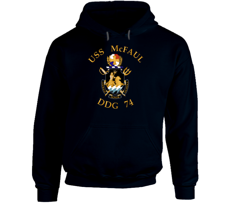 Navy - Uss Mcfaul (ddg-74) Wo Backgrd Hoodie