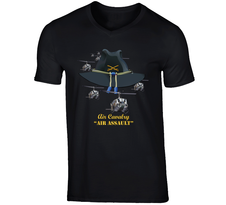 Army - Cavalry Hat - Air Assault  w Branch w Slicks T Shirt