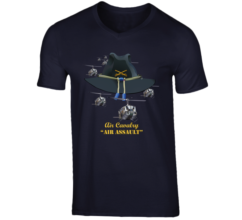 Army - Cavalry Hat - Air Assault  w Branch w Slicks T Shirt