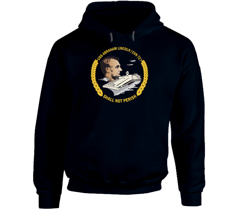 Navy - Uss Abraham Lincoln (cvn-72) Wo Backgrd Hoodie
