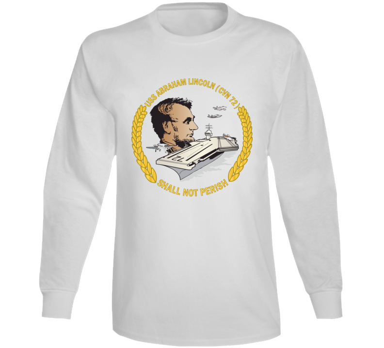 Navy - Uss Abraham Lincoln (cvn-72) Wo Backgrd Long Sleeve