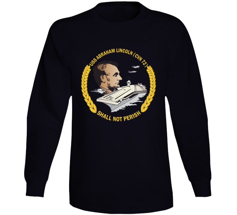 Navy - Uss Abraham Lincoln (cvn-72) Wo Backgrd Long Sleeve
