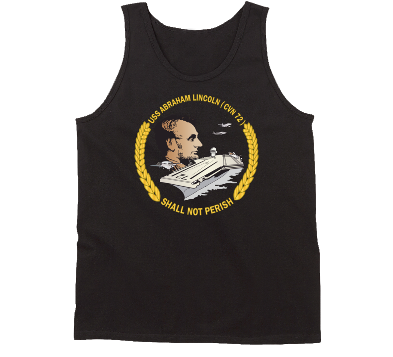 Navy - Uss Abraham Lincoln (cvn-72) Wo Backgrd Tanktop