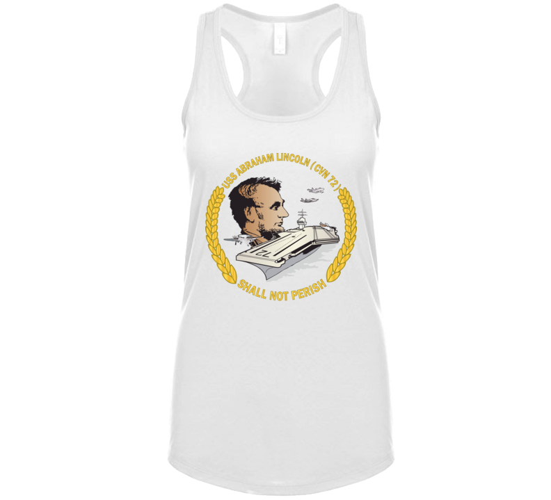 Navy - Uss Abraham Lincoln (cvn-72) Wo Backgrd Tanktop