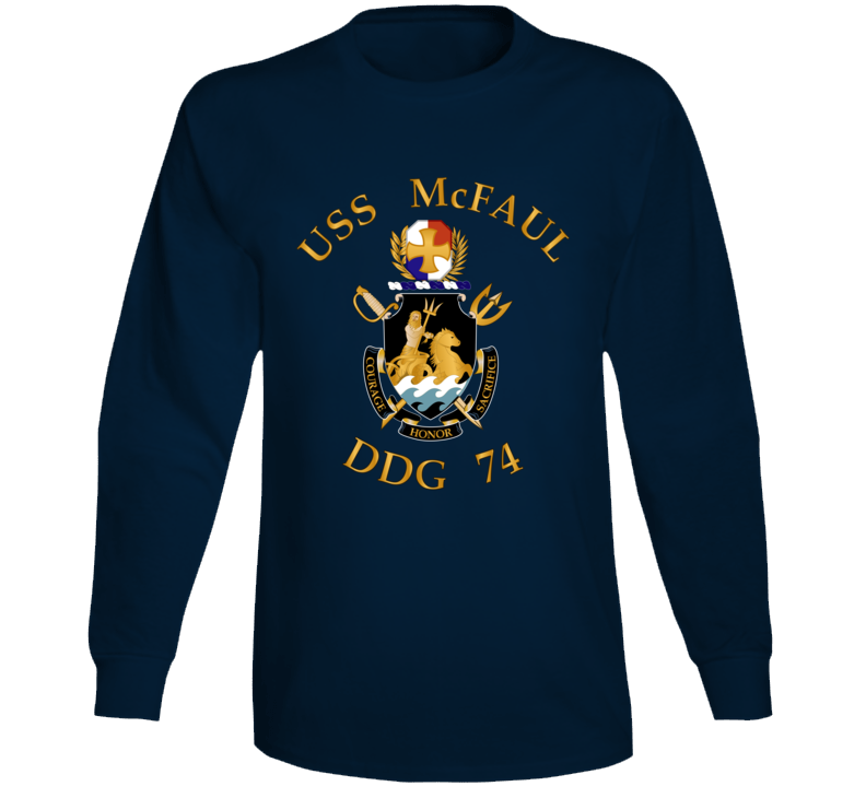 Navy - Uss Mcfaul (ddg-74) Wo Backgrd Long Sleeve
