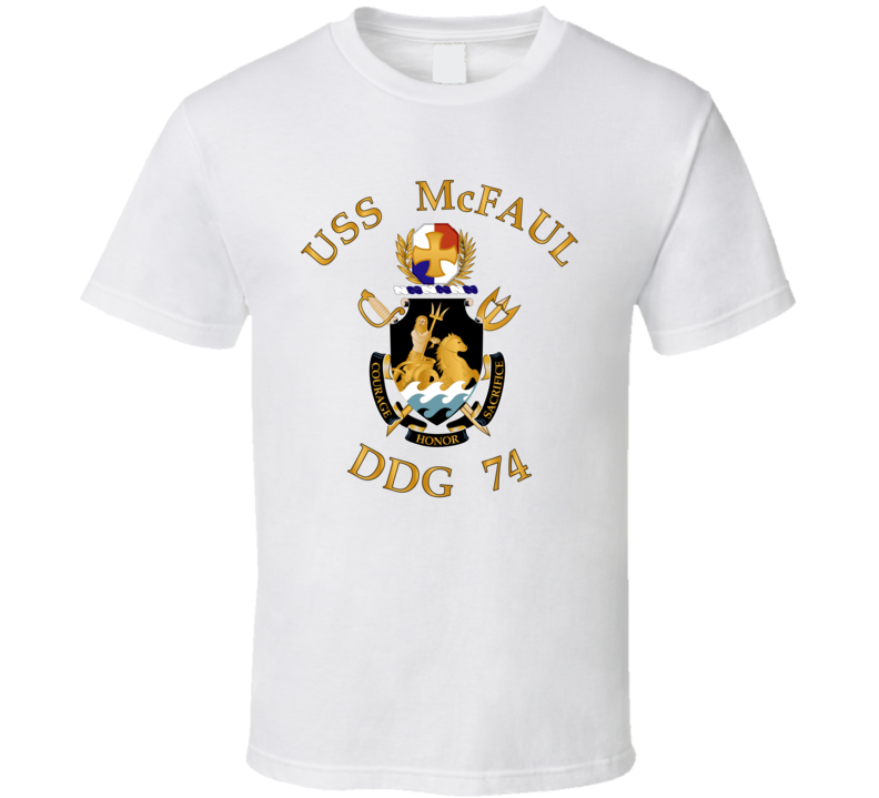 Navy - Uss Mcfaul (ddg-74) Wo Backgrd T Shirt