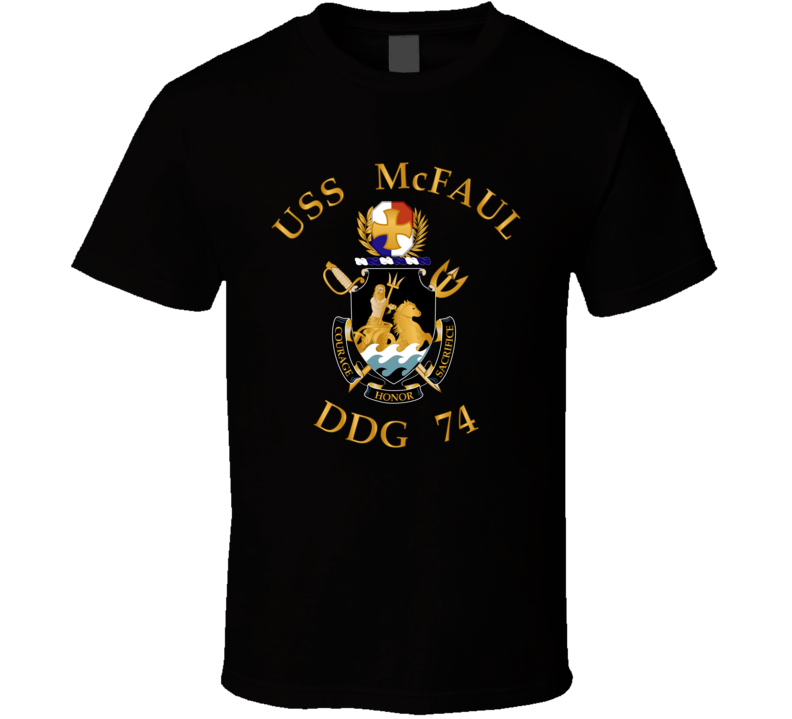 Navy - Uss Mcfaul (ddg-74) Wo Backgrd T Shirt