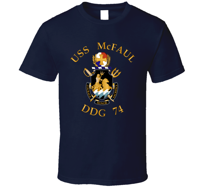 Navy - Uss Mcfaul (ddg-74) Wo Backgrd T Shirt