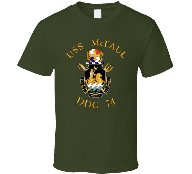 Navy - Uss Mcfaul (ddg-74) Wo Backgrd T Shirt