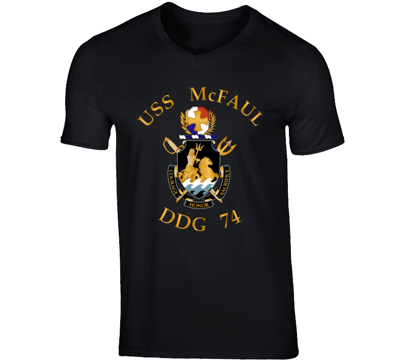Navy - Uss Mcfaul (ddg-74) Wo Backgrd T Shirt